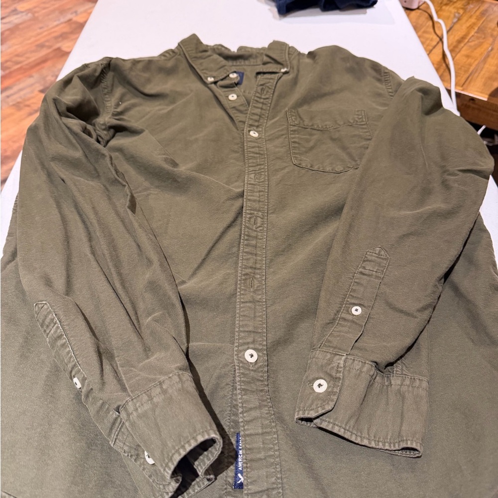 American Eagle Outfitters Men's Khaki Shirt Jacket